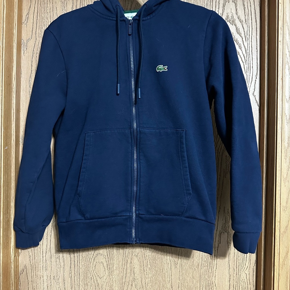 Lacoste Deep Blue Zip-Up Hoodie